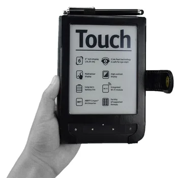 Par Pocketbook Touch 622 eReader uz Lietu un PocketBook Touch 2 Lux 623 Flip Folio Ādas gadījumā aizsargājošu plēvi + bezmaksas dāvana