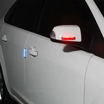 Par Sadursmi Auto-stils, Auto Atmosfēru Vieglo Automašīnu Durvju Saules Gaismas DIODE, kas Mirgo Lampas LED Brīdinājuma Lampas Kustības Kontroles
