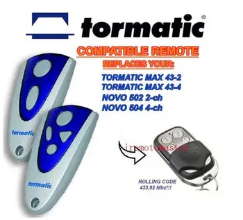 Par TORMATIC MAX 43-2,MAX 43-4,NOVO 502 2-CH,NOVO 504 4-CH tālvadības nomaiņa 433,92 mhz ritošā kods