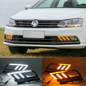 Par Volkswagen VW Jetta Sagitar MK6-2018 auto stils braukšanas LED dienas gaitas lukturi Dienas Gaismas lukturi dienas gaismas