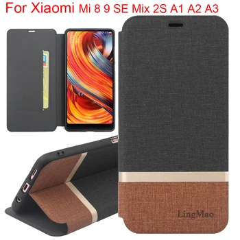 Par Xiaomi Mi 9 8 SE lite flip case Cover TPU Silikona Xiaomi Coque Xiomi Mi Maisījums 2 2S Mi A1 A2 5X 6X PocoPhone F1 Tālruņa turētājs