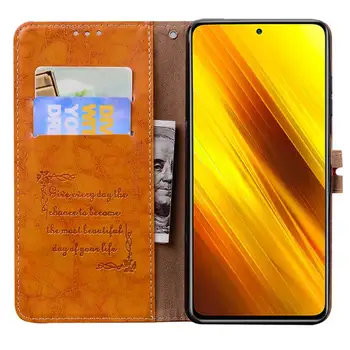 Par Xiaomi POCO X3 NFC Gadījumā Flip Luksusa PU Ādas Telefona Gadījumā Xiaomi POCO X3 NFC Wallet Gadījumā