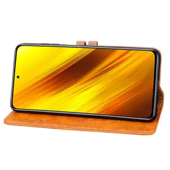 Par Xiaomi POCO X3 NFC Gadījumā Flip Luksusa PU Ādas Telefona Gadījumā Xiaomi POCO X3 NFC Wallet Gadījumā