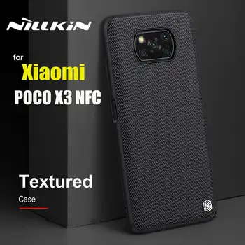 Par Xiaomi Poco X3 NFC Gadījumā Korpusu Nillkin Teksturētu Neilona Šķiedras Izturīga, neslīdoša Tālruņa Aizmugurējo Vāciņu Gadījumā Xiaomi Mi POCO X3 NFC