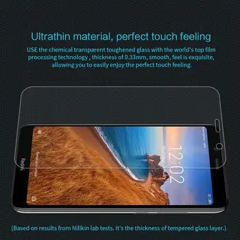 Par Xiaomi Redmi 7.A Stikla Nillkin 9H+ Pro 2.5 D Rūdīta Stikla Ekrāna Aizsargs, Ultra-plānām par Xiaomi Redmi 7.A Nilkin Stikla