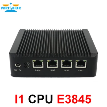 Partaker I1 4 Lan pfsense minipc Intel atom E3845 četrkodolu firewall Micro Ierīces atbalsta AES-NI