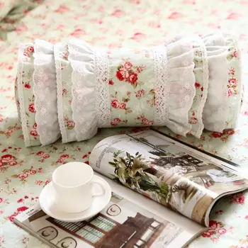 Pastorālā drukāt konfektes spilveni mājas dekoru savirmot slāņa dekoratīvu mežģīņu princese mest spilveni elegants gultas, dīvāna spilvena vāka
