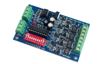 Pastāvīga Strāva 4CH RGB 700ma*4 DMX512 dekoderi led kontrolieris led reostats, DC12V-24V led prožektors Bezmaksas piegāde