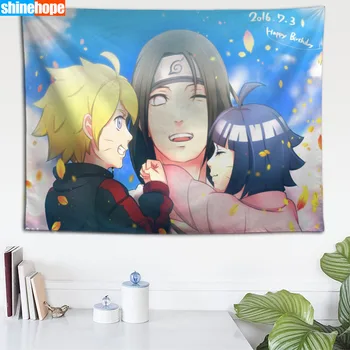 Pasūtījuma Anime BORUTO gobelēns sienas karājas gobelēns, mājas apdare, taisnstūri guļamistabas sienas mākslas gobelēns 140X250cm