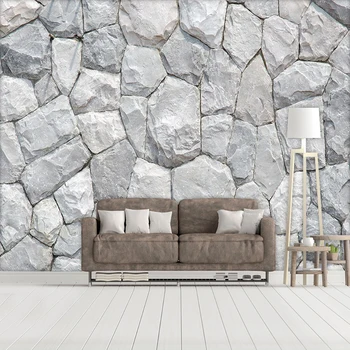 Pasūtījuma Sienas Tapetes 3D Akmens Faktūru Sienu Gleznojumi Tapetes Dzīvojamā Istabā, Guļamistabā TV Fona Ūdensizturīgs Sienas Gleznojums