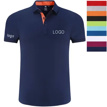 Pasūtījuma logo izšūšana polo krekls ar īsām piedurknēm polo krekls uzņēmuma logo, darba apģērbus vairumtirdzniecībā vienādu darbu