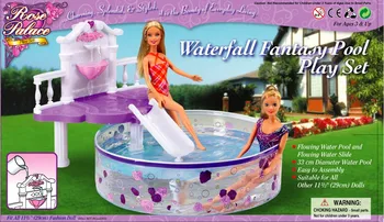 Patiesu peldēt aksesuāri barbie princess leļļu baseins mājas spēles mēbeles rotaļu 1/6 bjd lelles baseins rotaļu dāvanu