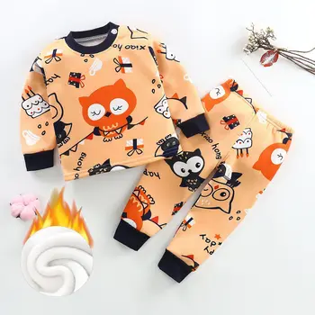 Pavasara Rudens Bērnu Pidžamas Komplekti Zēniem Karikatūra Dzīvnieku Print Naktsveļu Meitenes Ģimenei, Pidžamas Bērniem Drēbes Sleepwear Bērnu Pidžamas