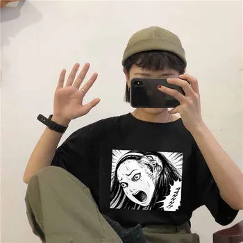 Pavasarī un vasarā gadījuma karikatūra elementi vortex drukāt zaudēt ins Harajuku personības jaunu produktu atdzist sieviešu fan savvaļas T-krekls