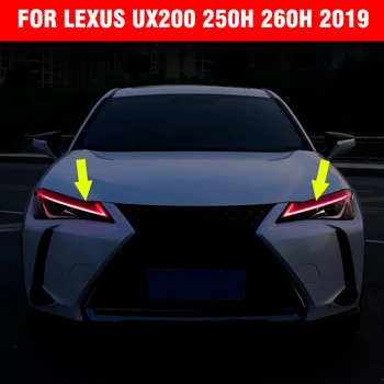 Pcmos Red Priekšējo Lukturu Uzacu Plakstiņa Vāka Uzlīme Par Lexus UX200 250h 260h 2019 Ārējie Piederumi Gaismas Apdares Liešanai