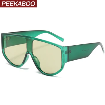 Peekaboo viens gabals lēcas, saulesbrilles sieviešu big green ir 2021. ziemas dāvanu vīriešu saules brilles vintage dāvanu sieviešu uv400 dropshipping
