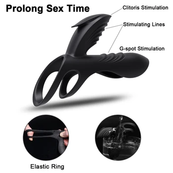 Penis, Vibrators Seksa Rotaļlietas Pāriem Vibrējošais Dzimumlocekļa Gredzens Klitora Erekciju Stimulators Butt plug Erotiska Pieaugušo Seksa Rotaļlietas Vīriešiem