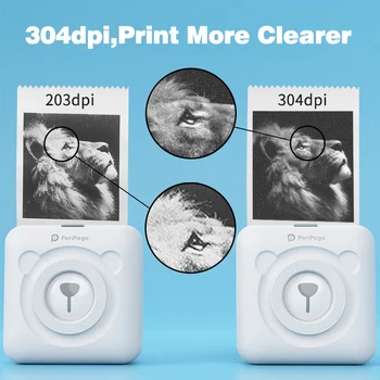 PeriPage 304 DPI Mini Portatīvo Bluetooth Foto Printeri Kabatas Termiskās Drukas USB Savienojums Impresoras Fotogrāfijās Dāvanas