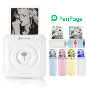 PeriPage Mini Portatīvo termoprinteri Kabatas Foto Printeris, Bluetooth Savienojums Ar Mobilo Tālruni Android, iOS 58mm 203 DPI