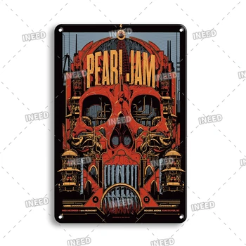 Personalizētu Pearl Jam Mākslas Plakātu Metāla Plāksne Vintage Rock N Roll Skārda Zīme, Retro Bārā Alu Cilvēks Dekoru Plāksne Istabas Sienas Uzlīme