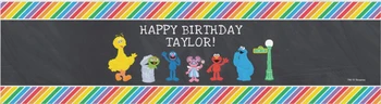 Personalizētu Sesame Street Draugiem Tāfeli Varavīksnes Dzimšanas Dienā Ūdens Pudeles Etiķetes Rotājumus Bērniem,Pusei Piederumi Bērnu Duša