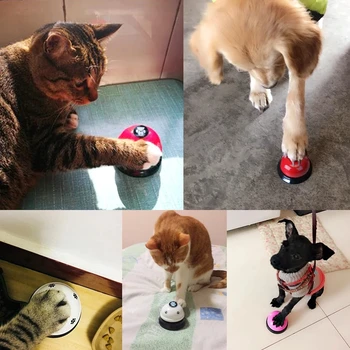 Pet signālzvans Kaķu un Suņu Barošanai Gredzens Bell IQ Apmācības Interaktīvā Rotaļlieta Mājdzīvniekiem Kucēns, Ēdot Pārtiku, Barību Atgādinājums Sauc Panīcis Bell