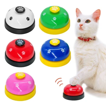 Pet signālzvans Kaķu un Suņu Barošanai Gredzens Bell IQ Apmācības Interaktīvā Rotaļlieta Mājdzīvniekiem Kucēns, Ēdot Pārtiku, Barību Atgādinājums Sauc Panīcis Bell