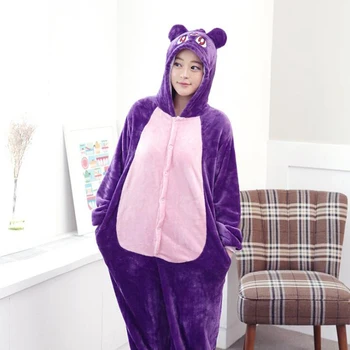 Pieaugušo Anime Kigurumi Violeta Kaķis Onesie Unicorn Kostīms Sievietēm Dzīvnieku Puse Onepieces Sleepwear Noslēpt Mājas Lupatas Meitene Zēns