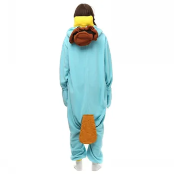 Pieaugušo Pidžamas Dzīvnieku Unisex Bumbieru Pīļknābis Kostīmi Onesies Monster Cosplay Pidžamu Sleepwear