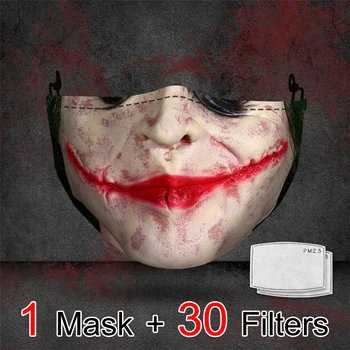 Pieaugušo Sejas Maska 3D Drukas Galvaskausa Maska, Kostīms Piederumi Halloween Unisex nepievelk putekļus Mutes Maskas