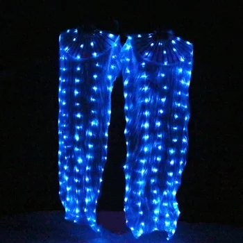 Pieaugušo Vēdera Deju Piederumi Gaismas iedegas LED Fani Spīdīgu Sieviešu Bellydance LED baltās gaismas Vēdera Deju Ventilatoru Piederumi