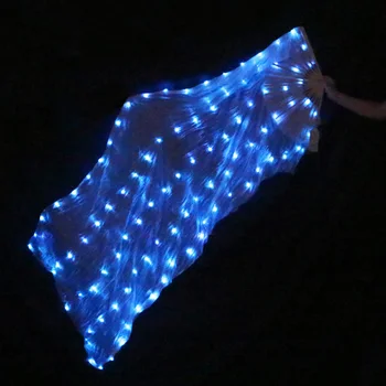 Pieaugušo Vēdera Deju Piederumi Gaismas iedegas LED Fani Spīdīgu Sieviešu Bellydance LED baltās gaismas Vēdera Deju Ventilatoru Piederumi