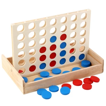 Pievienojiet Zila Sarkana Četras 4. Līnija Valdes Smieklīgi Puzzle Ģimenes Puses Klasisko Bingo Spēles, Koka Izklaides Ceļojumu Pieaugušo Rotaļlietas