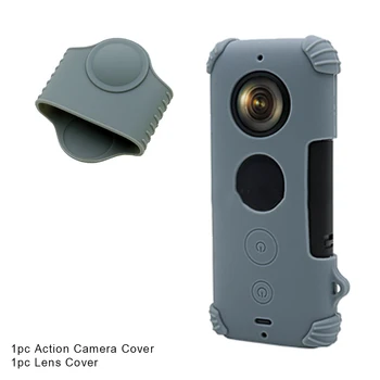 Pilna Aizsardzības Āra Ceļojumu Anti Scratch Mīksta Silikona Action Camera Cover Foto Piederumi Ciets Insta 360 One X