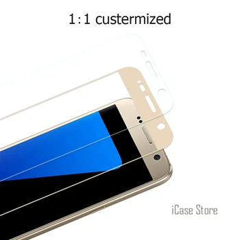 Pilnībā Segtu Rūdīta Stikla Samsung Galaxy S6 S7 Piezīme 3 4 5 A5 A7 Līdz 2016. A3 A5 Līdz 2017. J5 J7 Ministru Lietā Ekrāna Aizsargs