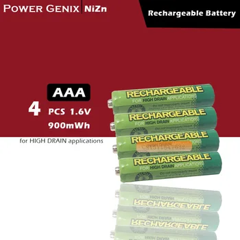 Ping 4gab/daudz NiZn 1.6 V AAA 900mWh Uzlādējams Powergenix vairāk nekā 1,5 v Baterija augstsprieguma Augstas Drenāžas Izmantošana
