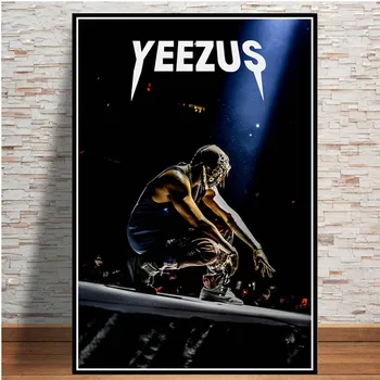 Plakātu Un Izdrukas Reperis Kanye West Mūzika Zvaigzne Dziedātāja Albums Kolāža, Eļļas Glezna Mākslas Sienas, Attēlus Viesistaba, Mājas Dekoru