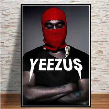 Plakātu Un Izdrukas Reperis Kanye West Mūzika Zvaigzne Dziedātāja Albums Kolāža, Eļļas Glezna Mākslas Sienas, Attēlus Viesistaba, Mājas Dekoru
