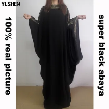 Plus Izmērs S~6XL Kvalitātes Jaunas Arābu Elegants Zaudēt Abaya Kaftan Islamic Fashion Musulmaņu Kleitu, tērpu Dizains, Sieviešu Melns Dubaija Abaya