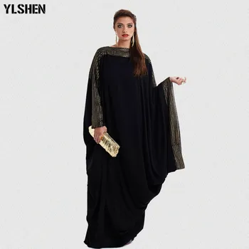 Plus Izmērs S~6XL Kvalitātes Jaunas Arābu Elegants Zaudēt Abaya Kaftan Islamic Fashion Musulmaņu Kleitu, tērpu Dizains, Sieviešu Melns Dubaija Abaya