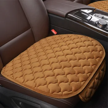 Plīša Automašīnu Seat Cover Universal Priekšējo Vadītāja Sēdekli, Silts Samta Cutton Spilvenu Pad Non-Slip Mazgājams Automašīnu Sēdekļa Aizsargs