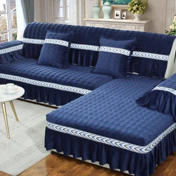 Plīša Dīvāna Pārsegs Four Seasons Auduma Dīvāns Dvieļu Sēdekļa Atzveltnes Spilvenu Dvieļu Vienkārši Moderns Dīvāns Segtu neslīdoša Sofa Bed Cover