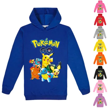 Pokemon, Ej Kids Bērnu Apģērbu Meitenēm Hoodies Zēnu sporta Krekli Džemperi Long Piedurknēm T Krekli, Bērnu sporta Krekls Top Tees