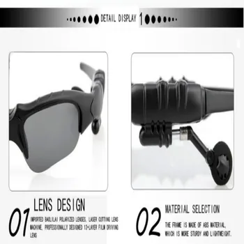 Polarizēta Velo Brilles Bezvadu Bluetooth 4.1 Stereo Austiņas Vīriešu Sporta austiņas Saulesbrilles Velo brilles Sporta Brilles