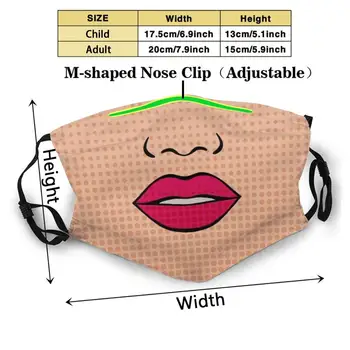 Pop Art Lūpām 4 Modes Drukāt Atkārtoti Smieklīgi Pm2.5 Filtru Mutes, Sejas Maska Maska Stayhome Palikt Mājās Sociālā Distancēšanās