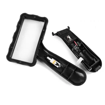 Portatīvie Rokas 10X HD Laukumā Lasīšanas Lupu Optiskā Stikla Lēcas ar LED Gaismas Anti-fall Lupa Lasīšanas Lupu