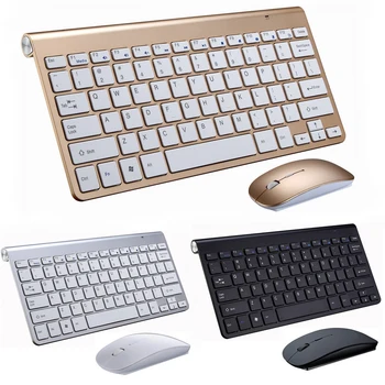Portatīvo Bezvadu Tastatūru Mac Notebook, Laptop, TV kastē 2.4 G Mini Tastatūru, Peli, Iestatiet Biroja Piederumi IOS, Android vai Win 7 10