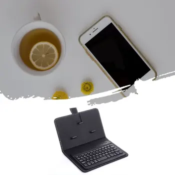 Portatīvo PU Ādas Wireless Keyboard Case for iPhone Aizsardzības Mobilais Tālrunis ar Bluetooth Tastatūras IPhone 6 7 Viedtālruni