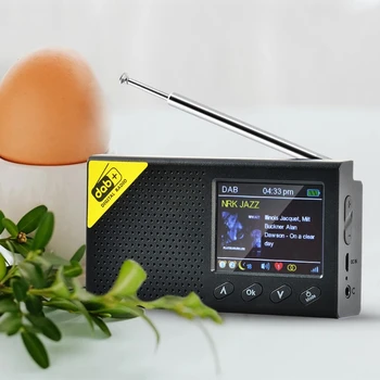 Portatīvā Bluetooth Ciparu Radio DAB/DAB+ un FM Uztvērēju Uzlādējams Viegls Sākuma Radio