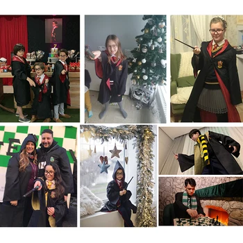 Poters Cosplay Tērpu Halloween Puse Drēbes Cape Apmetnis Hermione Poters Cosplay Piederumi Sasiet Šalli Zizli Apģērbu Ziemassvētku Dāvanu